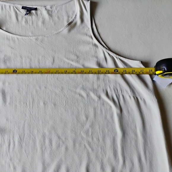 Sleeveless Tank Top Tunic Blouse Flowy Dressy Casual Light Beige - Picture 4 of 6